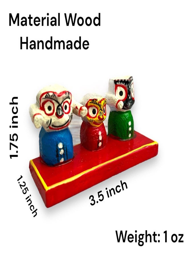 LOVENSPIRE Lord Jagannath Balabhadra Subhadra Idol لديكور المنزل ولوحة قيادة السيارة Mandir Puja - قطعة هدية لدمى Navratri Golu - Image 5
